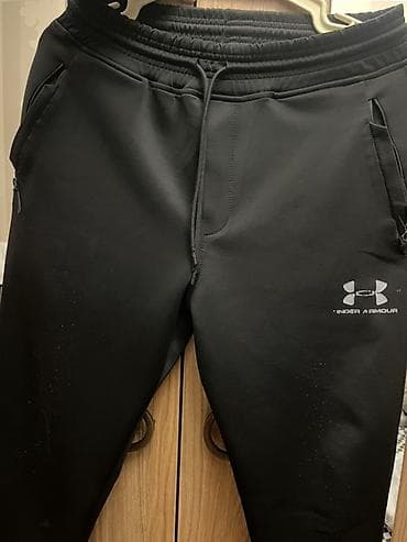 Брюки: Спортивные Мужские брюки, Under Armour, M, цвет - Черный — 1