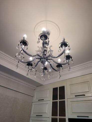 spot işıqlar: Çılçıraq, 8 lampa, Xrustal — 1