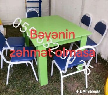toxunma saplar satisi: Yeni, Kvadrat masa, Açılmayan, Stullar ilə, Metal, Azərbaycan — 8