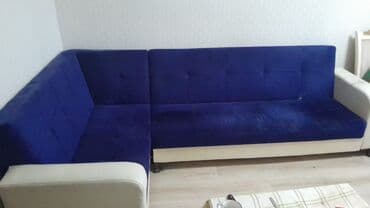 Divan və kreslo dəstləri: Künc divan, Parça — 1