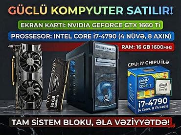 Güclü sistem bloku satılır. Ana Plata: GIGABYTE GA-P85-D3 (4 ədəd — 1