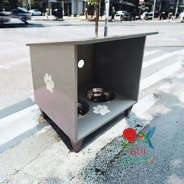 pişik: Məhsul: Pişik temalı qidalandırıcı stendlər - Dizayn: Taxta əsaslı — 6