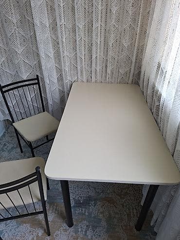 Mətbəx və ya balkon üçün kompakt masa-stul dəsti - Dəst: 1 ədəd masa — 5