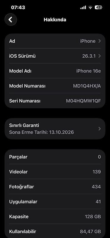 iphone ucun ekran sekilleri: IPhone 16e, 128 GB, Qara, Zəmanət, Barmaq izi, Simsiz şarj — 2