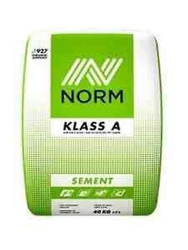 Qiymet 8,5azn Məhsul: NORM sement – Klass A Çəki: 40 kq (±2%) — 1