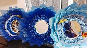 ad günü bəzəkləri: Buketlər, səbətlər — 1