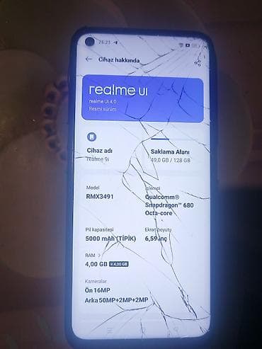 telefonlar islenmis: Realme 9i, 128 GB, rəng - Qara, Sensor, Barmaq izi, İki sim kartlı — 1