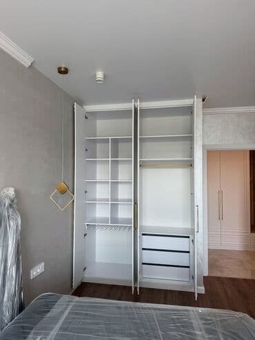 стенка для спальни: Распашной, 4 двери Прямой шкаф, Гардеробный шкаф — 5