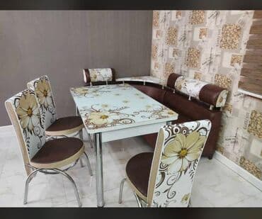 hinduşka ətinin qiyməti: 🇹🇷Turkiye istehsali. Metbex masa desti Masa 4oturacaq Masa 80*130 — 6