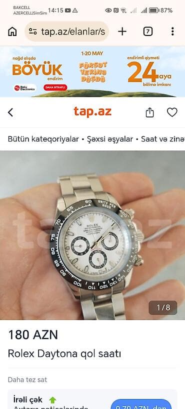 rolex daytona: Qol saatı, Rolex, rəng - Ağ — 2