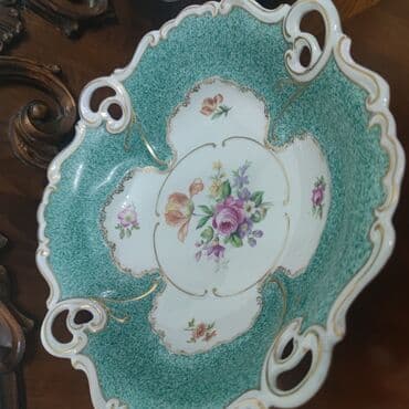 meyve qabı: Qedimi bowqab gdr 1950 illin İlemenau meysen buketi cox nadir antik — 3