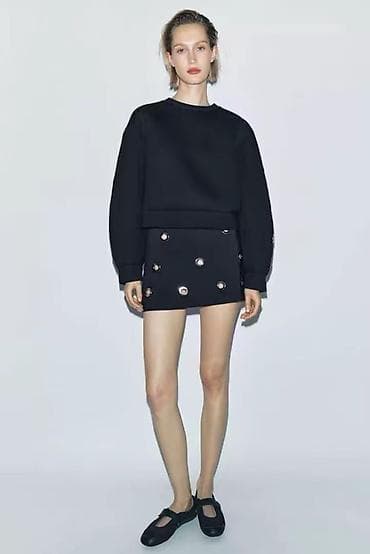 Толстовка, Zara, L, цвет - Черный — 2