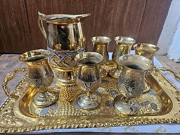 cilciraq modelleri 2019: Qızılı rəngli servis dəsti. elmler — 1