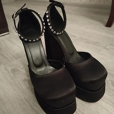 женские вечерние туфли: Туфли, Размер: 39, цвет - Черный, Новый — 2