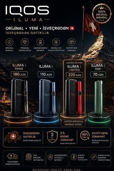 IQOS ILUMA – İsveçrədən gətirilmiş, 100% orijinal məhsul. Modellər və — 1