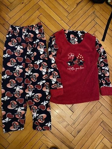 детские зимние пижамы: Qışlıq pijama dəsti – 2 hissə 5 m 9-10 yawa - Material: yumşaq — 1