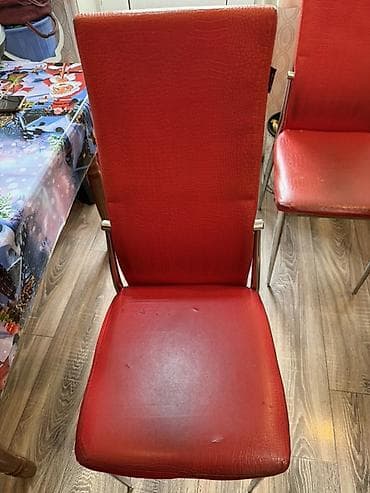 plasmas stol stul: Mətbəx üçün, Qatlanmayan, rəng - Qırmızı Stul — 4