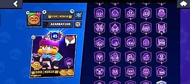 Brawl Stars hesabı – yüksək səviyyəli profil - Kupa yolu: 70,093 - — 2