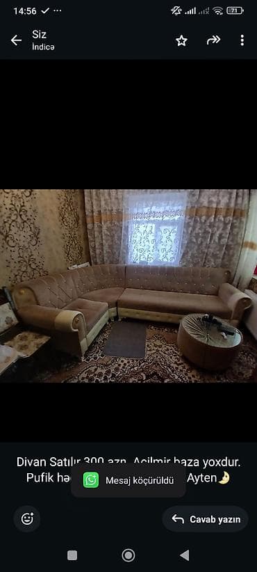 gozel hediyeler: Divan Satılır 300 azn. Acilmir baza yoxdur. Pufik hədiyyə. Unvan — 1