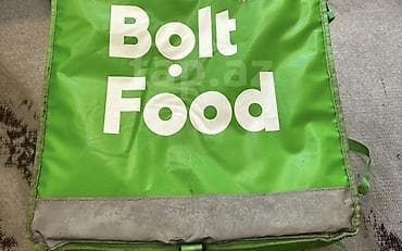 bolt kuryer vakansiya: Bolt Food çatdırılma çantası - Rəng: parlaq yaşıl, Bolt Food loqolu - — 1