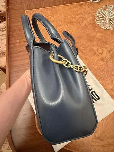 Original Love Moschino çanta - Rəng: tünd mavi - Material: hamar — 8