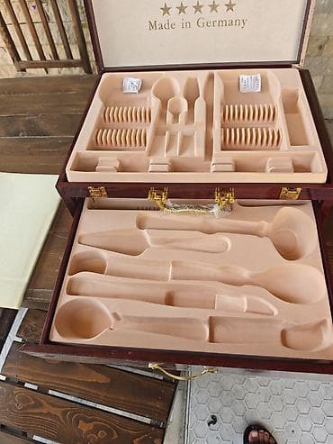 ceyran dərisi əski: ERFOLG marka bıçaq-dəmiri dəsti üçün taxta çamadan — 3