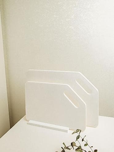 quru: Minimalist dizaynlı 2-li doğrama taxtası dəsti - Material: corian — 3