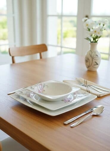 Süfrə qab-qacaqı: Boşqablar, 6 ədədli dəst, rəng - Ağ, Farfor, Türkiyə — 2