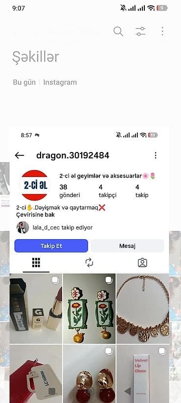 Instagram səhifəsi🌸 Zəhmət olmasa takib atın♥️Burda olan məhsullar