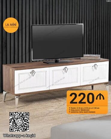 inversiya masası: Düz TV altlığı, Polkasız, Taxtalı — 1