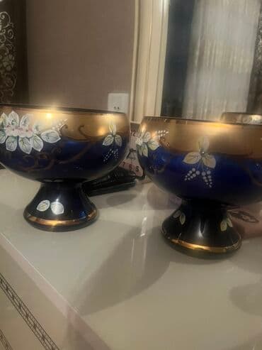 heinz kaşaları: Məhsul: 2 ədəd bəzəkli şüşə/qədəh tipli qənnadı qabı (pedestallı) 25 — 1