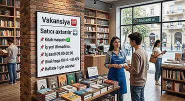 Satış məsləhətçisi tələb olunur, İstənilən yaş, Təcrübəsiz, Aylıq ödəniş — 1