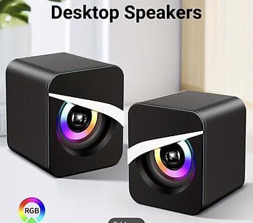 kalonka basofka: Masaüstü USB Dinamiklər (çift) - Güclü USB Audio: Kompakt kub dizayna — 3