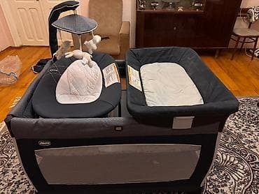 taxt doseyi: Oğlan və qız üçün, İşlənmiş, Dördbucaq, Beşik, Matras ilə, Yellənmə mexanizm ilə — 4