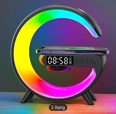 polis sekili: • SİFARİŞLƏ GƏTİRİLİR 🛍️ • RGB LED masa lampası + rəqəmsal saat + — 1