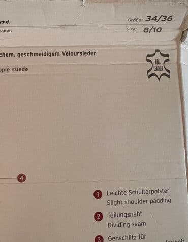 Toy paltarları və aksesuarları: Alman malı. Palto, təmiz dəridən. Zamş. Tchibo firması. Təzə — 3