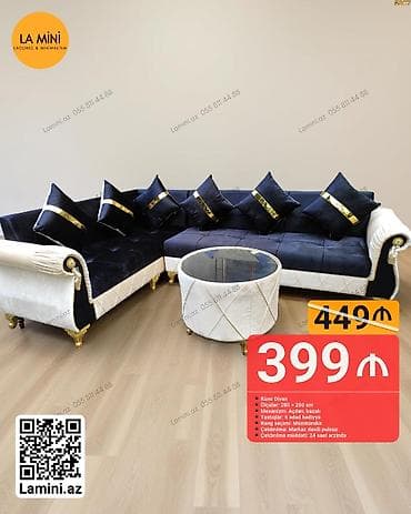 Künc divan, Açılan, Bazalı, Parça, Pulsuz çatdırılma — 1