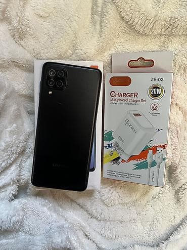 iphon 12 mini: Samsung Galaxy A12, 128 GB, rəng - Qara, Barmaq izi, Face ID — 5