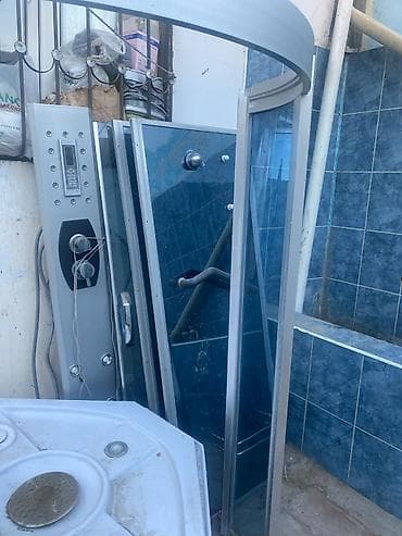 qapi ustu: Buxarlı duş kabinəsi – künc tipli, şüşə və alüminium profilli — 2