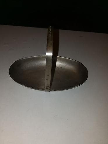 quru: Metal qab və dibək–havan dəsti - Material: metal ərinti - Qab: oval — 2