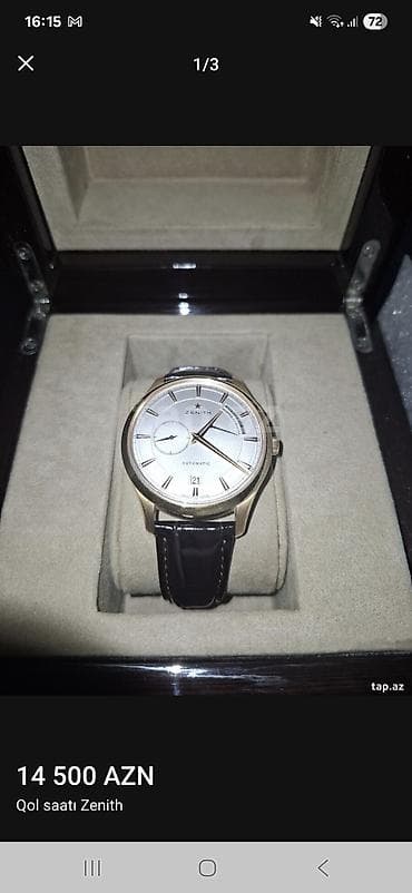 patek philippe 58152 original: Zenith qol saatı - Korpus: sarı qızıl (AU 750 işarəli), şəffaf arxa — 1