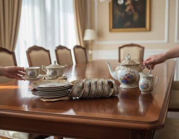 buta qab qacaq goran instagram: Çay dəsti, rəng - Qəhvəyi, Farfor, 6 nəfərlik — 3