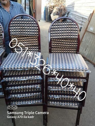 deri parça: Stullar dəmir stul stol və stul masa ve oturacaq dəstləri oturacaq — 24