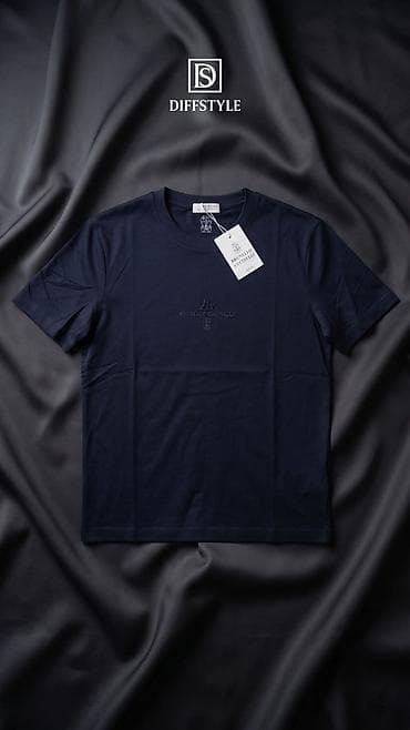 Brunello Cucinelli kişi T‑şörtü - Model: qısaqol, kruqu boyun - — 1
