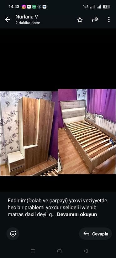 Дом и сад: Endiriim(Dolab ve çarpayi) yaxwi veziyyetde hec bir prablemi yoxdur — 1