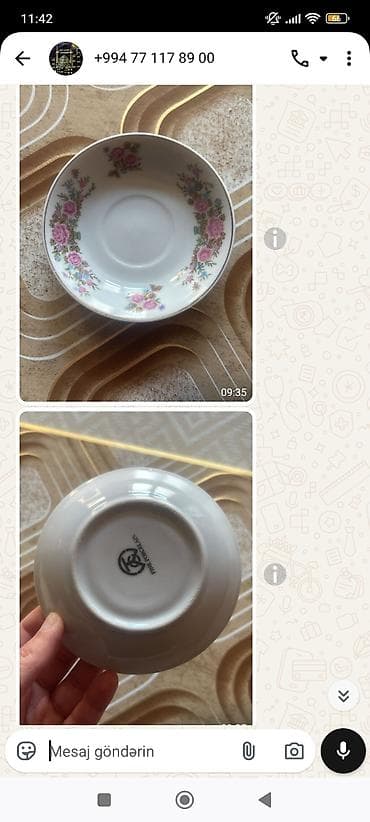 Kolleksiya qab-qacaq dəsti Məzmun: - Porseleindən müxtəlif servis — 4