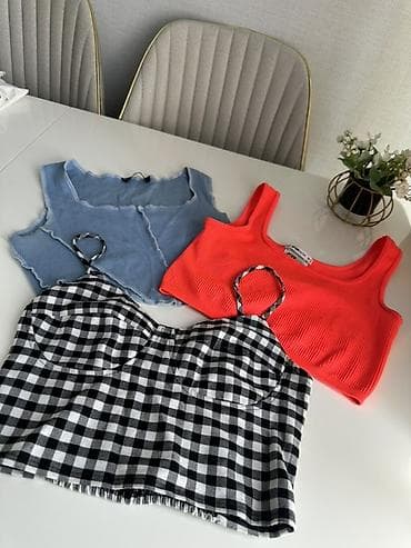 Qadınlar 3u bırlıkde 10azn xs olcu - Dəst tərkibi: 3 ədəd crop top -