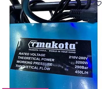 Bağ evi və bağ üçün hərşey: Tmakota yüksək təzyiqli yuyucu aparat - Güc: 3200 W - Gərginlik — 4