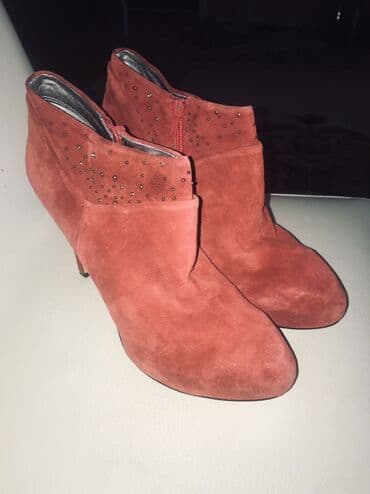 rezin bot: Nine West, Ölçü: 40, rəng - Qırmızı, İşlənmiş — 3