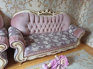 klassik divanlar: Klassik divan, 2 kreslo, Bazasız, Açılmayan — 1